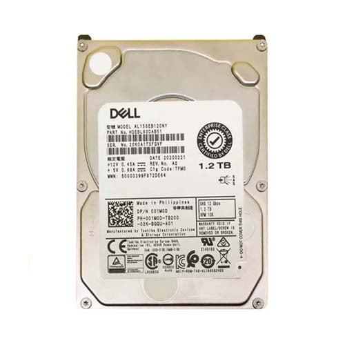 001M0D Dell 1.2TB 10000RPM SAS 12Gb/s Hot-Pluggable 128MB Cache (512n) 2.5-Inch Hard Drive with Tray for PowerEdge Servers