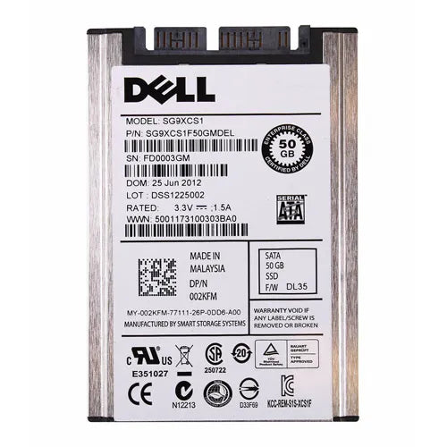 002KFM Dell 50GB Multi-Level Cell SATA 6Gb/s mSATA 1.8-Inch Solid State Drive