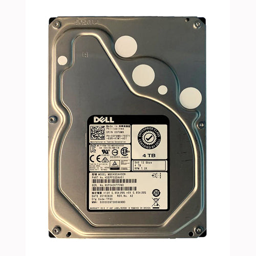 00F9W8 Dell 4TB 7200RPM SAS 6Gb/s 3.5-Inch Hard Drive for PowerEdge / PowerVault Servers