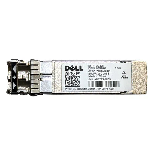 03G84K Dell 10Gb/s 10GBase-SR 300m 850nm SFP+ Transceiver Module