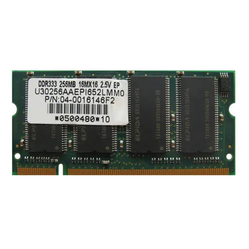 04-0016146F2 Asus 256MB DDR-333MHz PC2700 Non-ECC Unbuffered SODIMM CL2.5 1Rx8 2.5V 200-Pin Memory Module