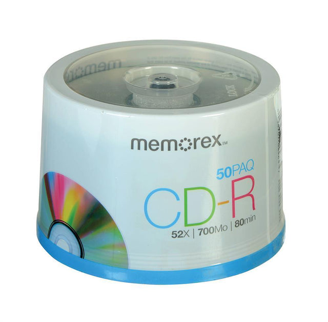 04725-A1 Memorex (Shp)Disc CD-R 80 min WHT printable Matte 52X 30/PK spindle5