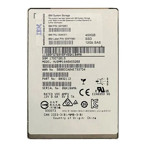 0B32112 HGST Ultrastar SSD1600MM Series 400GB Multi-Level Cell SAS 12Gb/s Mainstream Endurance 2.5-inch Solid State Drive