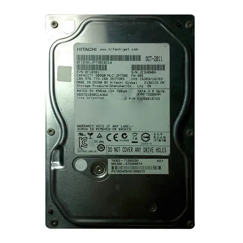 0F10381 HGST Deskstar 7K1000.C Series 500GB 7200RPM SATA 3Gb/s 16MB Cache 3.5-inch Hard Drive