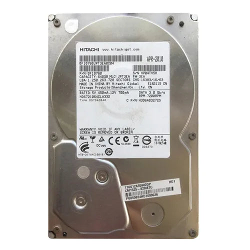 0F10760 HGST Deskstar 7K1000.C Series 640GB 7200RPM SATA 3Gb/s 32MB Cache 3.5-inch Hard Drive