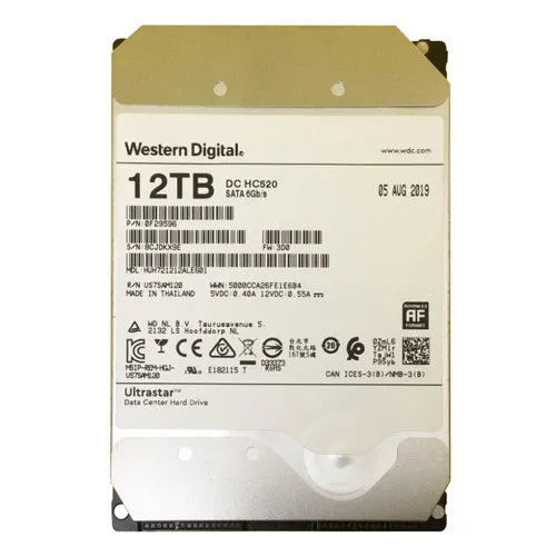 0F29596 Western Digital Ultrastar He12 12TB 7200RPM SATA 6Gb/s 3.5-inch Hard Drive