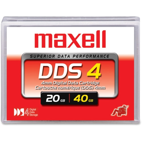 200028 Maxell 20GB(Native) / 40GB(Compressed) DDS-4 4mm Tape Media Cartridge