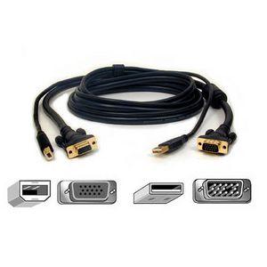 F3X1895-06-GLD Belkin Omnvw Alln1 USB Gold Kit Hddb15M/F USB-A/B 6'