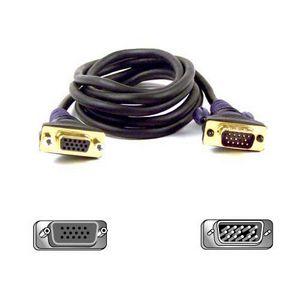 F2N025-10-GLD Belkin VGA/SVGA Gold Extension Cable HDB15 Male to HDB15 Female 10ft