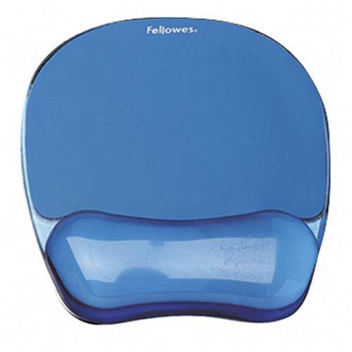 91141-D4 Fellowes Blue Crystal Mousepad Wrist Rest (Refurbished)