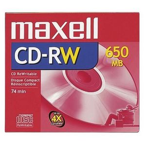 630010 Maxell 25-Pack 4x CD-RW Storage Media