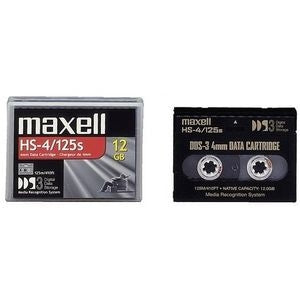 200025 Maxell 12GB(Native) / 24GB(Compressed) DDS-3 4mm Tape Media Cartridge