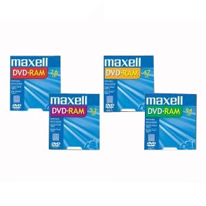 636045 Maxell Single Unit DVD-RAM 9.4GB T4 Logo Storage Media