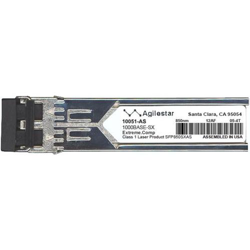 10051-AS Agilestar 1Gbps 1000Base-SX Multi-mode Fiber 550m 850nm Duplex LC Connector SFP Transceiver Module for Extreme Compatible