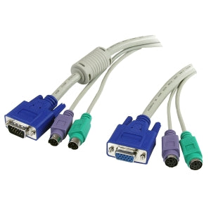 3N1PS2EXT6 StarTech 6 ft 3-in-1 PS/2 KVM Extension Cable