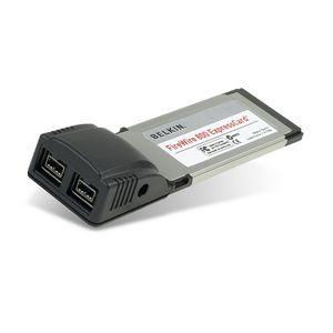 F5U514 Belkin 2 Port FireWire 800 ExpressCard Adapter 2 x 9-pin IEEE 1394b FireWire Plug-in Module