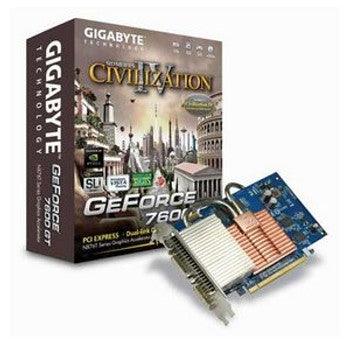 Gigabyte - GV-NX76T256DRH - gigabyte Nvidia GeForce 7600 GT 256MB DDR3 128-Bit DVI-I / D-Sub / TV-Out PCI-Express Video Graphics Card