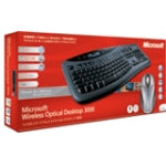 69N-00013 Microsoft Ergonomic Wireless Optical Desktop 3000 keyboard and Mouse (Black) (Refurbished)