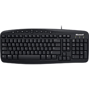 JUB-00001 Microsoft Wired Keyboard 500 PS/2 QWERTY 104 Keys Black English (US) OEM (Refurbished)