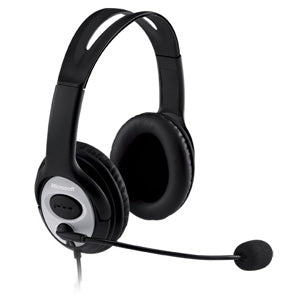 JUG-00004 Microsoft Life Chat LX-3000 Stereo Headset Wired Over-the-head Binaural Ear-cup 6 ft Cable (Refurbished)