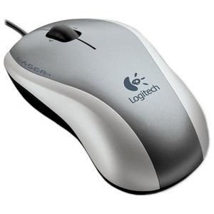 931755-0215 Logitech V150 Laser Mouse for Notebooks Laser Wired USB Scroll Wheel, Tilt Wheel Symmetrical