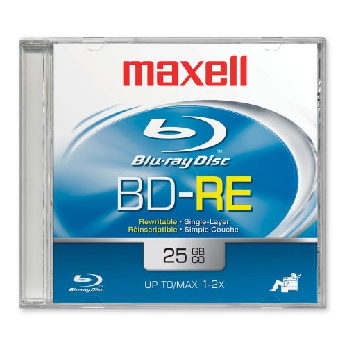 631002 Maxell 25GB 2x BD-RE Blu-Ray Rewritable Optical Media (10-Pack)