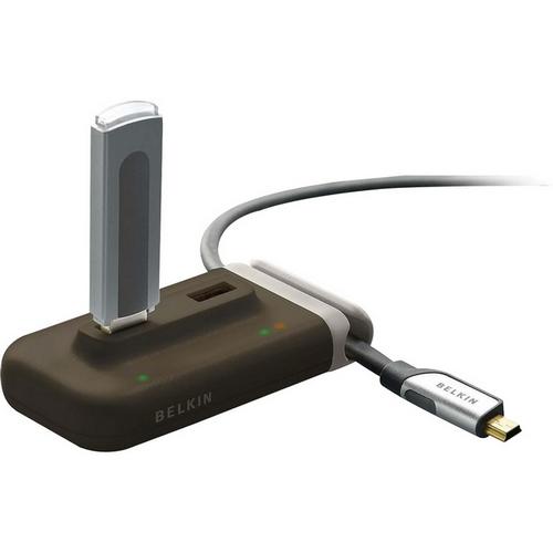 F5U304-BRN Belkin 4 Port USB 2.0 Plus Hub USB External 4 USB Port(s) (Refurbished)