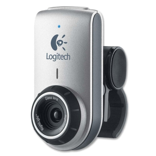 960-000043 Logitech 1.3 Megapixel Stylish Look High-Quality Glass-Element Lens and Built-in Microphone QuickCam Deluxe for Notebooks (Silver with Black)