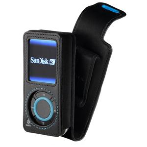 F8M046-BLK Belkin Flip Case for Sansa e200 Leather Black