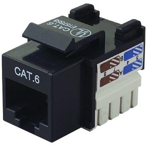 R6D026-AB6-25 Belkin 25pk Cat6 Black Keystone Jack 568a/568b Chnl Cert (Refurbished)