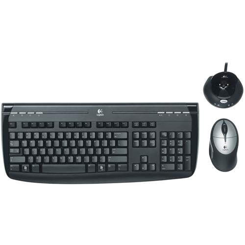 920-000526 Logitech Cordless 1500 Rechargeable Desktop OEM Wireless Keyboard Wireless Mouse