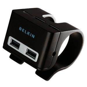 F5U416 Belkin 4 Port USB 2.0 Clip-On Hub 4 x 4-pin USB 2.0 USB External (Refurbished)