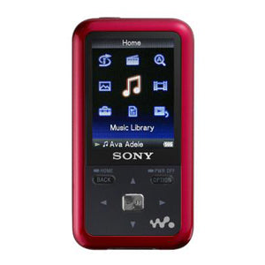 NWZS615FRED Sony Walkman 2GB Flash Portable Media Player Audio Player, Video Player, Photo Viewer, FM Tuner 1.8" Color LCD 77Kilopixel Red (Refurbished)