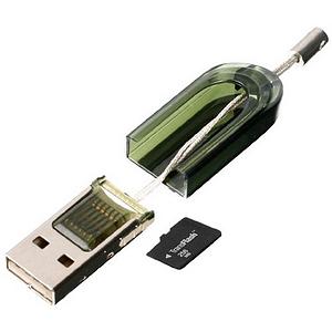 GFR291TFW6 IOGEAR Pocket Card Reader and Writer microSD USB (Refurbished)