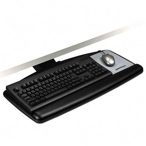 AKT91LE-A1 3M Easy Adjust Keyboard Tray Standard Platform 17-3/4'' Track Bl (Refurbished)