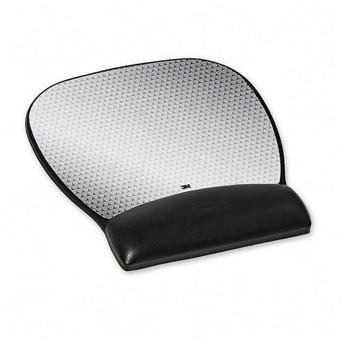 MW310LE 3M Gel Mouse Pad with Wrist Rest Pillow (Grey Black and White)