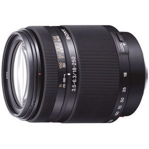 SAL18250 Sony SAL-18250 DT 18-250mm f/3.5-6.3 High Magnification Zoom Lens f/3.5 to 6.3