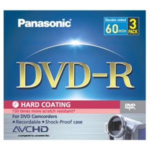 LM-RF60V3 Panasonic DVD-RW Double Sided Media 2.8GB 80mm Mini 3 Pack Jewel Case