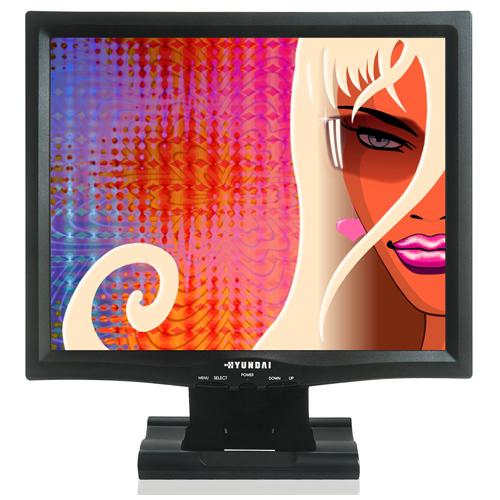 G70TR Hyundai 17-Inch LCD Touch Screen Monitor 12X10 Alog DVI/SPK/USB PT (Refurbished)