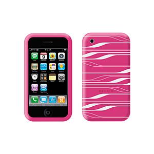 F8Z342-PCG Belkin iPhone 3G Skin Silicone Cool Gray, Bright Pink