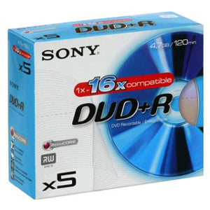 5DPW30 Sony 1.4GB 4x DVD-RW Optical Media (5-Pack)