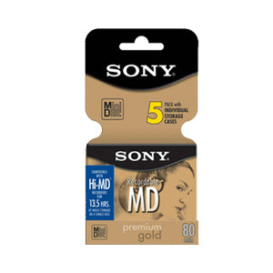 5MDW80PL Sony 65mm Premium Gold MiniDisc Media MiniDisc 80Minute 2.56"