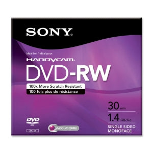 DMW30R2H Sony DVD-RW Media 1.4GB 80mm Mini 1 Pack