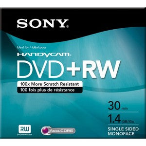 DPW30R2H Sony DVD+RW Media 1.4GB 80mm Mini 1 Pack