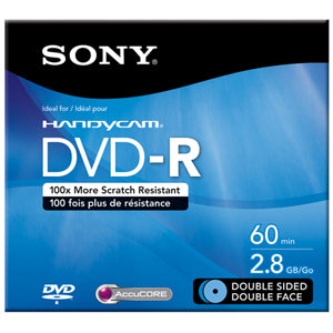 DMR60DSR1H Sony 8cm Dvd-r Ds Sgl Pk W/ Hang Tab