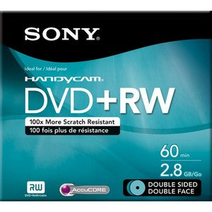 DPW60DSR2H Sony DVD+RW Rewritable Double Sided Media 2.8GB 1 Pack