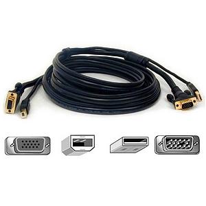 F3X1895B15-GLD Belkin Omnvw Alln1 USB Gold Kit Hddb15M/F USB-A/B 15'