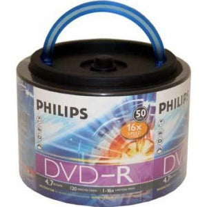 DM4S6H50F Philips 16x 4.7GB 120-Minute DVD-R Media 50-Piece Spindle