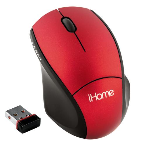 IH-M170ZR LifeWorks Wireless Laser Notebook Mouse Laser USB Red