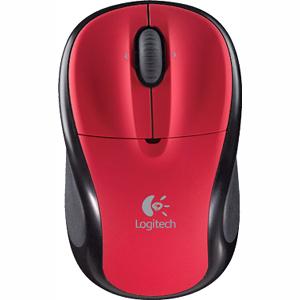 910-001470 Logitech V220 Cordless Optical Mouse for Notebook Optical USB Red